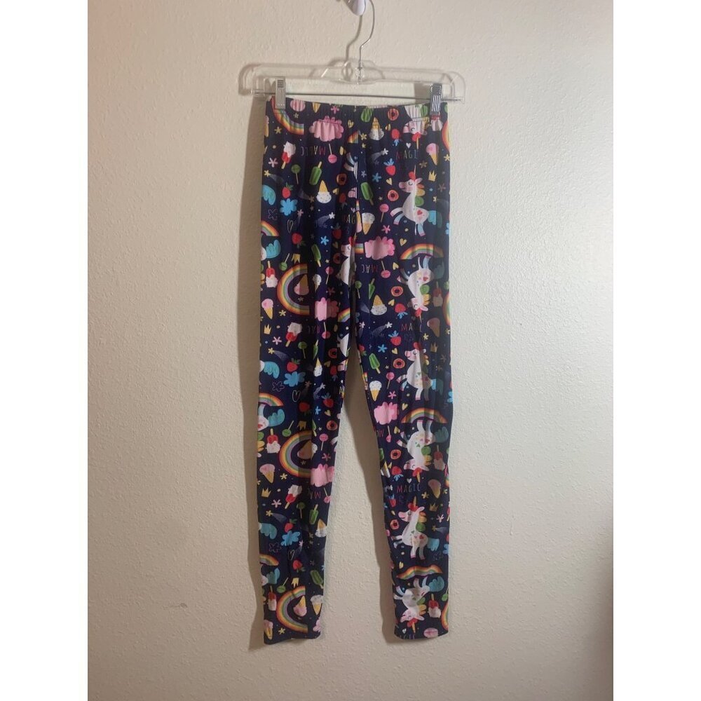CUTE Unicorn Leggings Juniors One Size Blue AC7